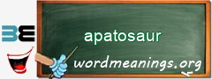 WordMeaning blackboard for apatosaur